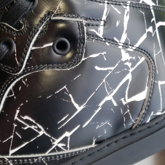 BALENCIAGA SPLAT HIGH TOP LEATHER SNEAKERS - Picture 10 of 16